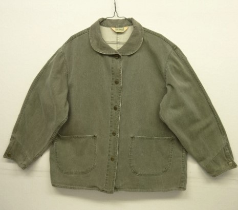 画像: 80'S LL Bean 三角タグ デニム 丸襟 カバーオール カーキ (VINTAGE) 「Jacket」 入荷しました。