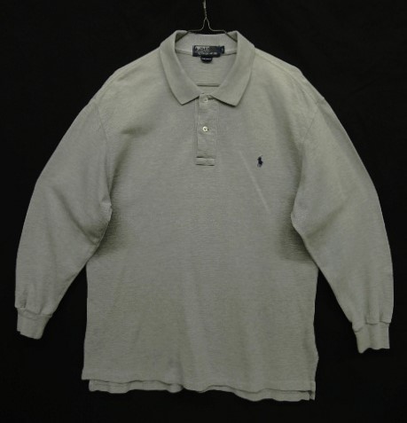 画像: 90'S RALPH LAUREN 長袖 ポロシャツ グレー USA製 (VINTAGE) 「L/S Shirt」 入荷しました。