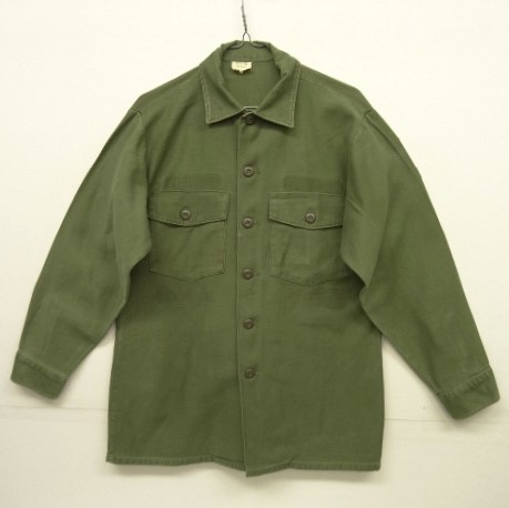 画像: 60'S アメリカ軍 US ARMY "OG107" コットンサテン ユーティリティシャツ 15 1/2 x 31 (VINTAGE) 「L/S Shirt」 入荷しました。