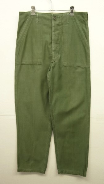 画像: 60'S アメリカ軍 US ARMY "OG107" コットンサテン ベイカーパンツ W34L33 (VINTAGE) 「Bottoms」 入荷しました。