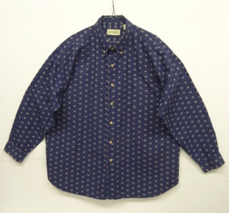 画像: 90'S ST JOHN'S BAY ポプリン BDシャツ 抜染プリント 小紋柄 (VINTAGE) 「L/S Shirt」 入荷しました。