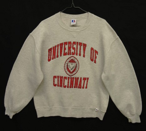 画像: 90'S RUSSELL ATHLETIC 前Vガゼット付き クルーネック スウェットシャツ グレー USA製 (VINTAGE) 「Sweat Shirt」 入荷しました。