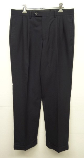 画像: RALPH LAUREN ウール ツープリーツ スラックス DK NAVY (USED) 「Bottoms」 入荷しました。