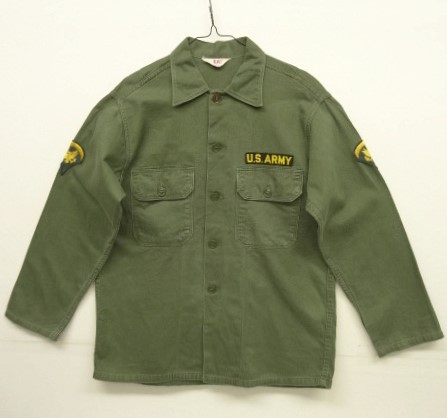 画像: 60'S アメリカ軍 US ARMY "B.V.D.製" PX品 コットンサテン ユーティリティシャツ (VINTAGE) 「L/S Shirt」 入荷しました。