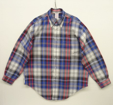 画像: 80'S BROOKS BROTHERS "MAKERS" ポプリン BDシャツ チェック柄 USA製 (VINTAGE) 「L/S Shirt」 入荷しました。