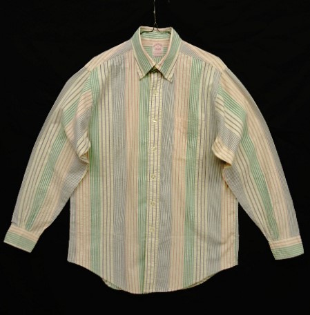 画像: 80'S BROOKS BROTHERS シアサッカー BDシャツ マルチストライプ USA製 (VINTAGE) 「L/S Shirt」 入荷しました。