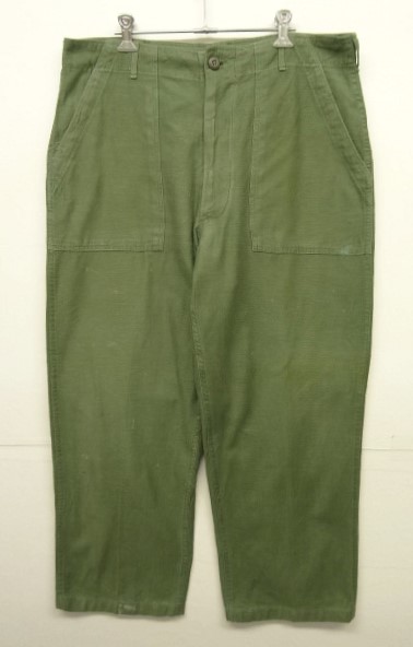 画像: 60'S アメリカ軍 US ARMY "OG107" コットンサテン ベイカーパンツ W36L29 (VINTAGE) 「Bottoms」 入荷しました。