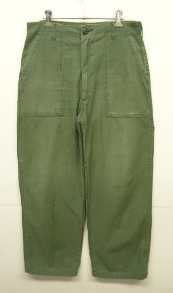 画像: 70'S アメリカ軍 US ARMY "OG107" コットンサテン ベイカーパンツ W32L29 (VINTAGE) 「Bottoms」 入荷しました。