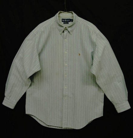 画像: 90'S RALPH LAUREN "YARMOUTH" オックスフォード 長袖 BDシャツ ストライプ (VINTAGE) 「L/S Shirt」 入荷しました。