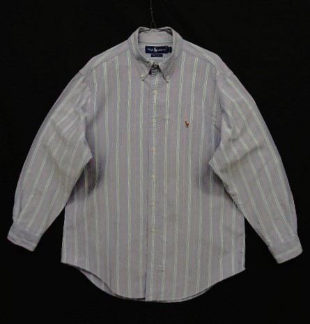 画像: 90'S RALPH LAUREN オックスフォード 長袖 BDシャツ ストライプ (VINTAGE) 「L/S Shirt」 入荷しました。