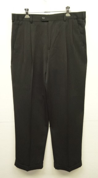 画像: 90'S PERRY ELLIS ツープリーツ スラックス ブラック W32L30 (VINTAGE) 「Bottoms」 入荷しました。