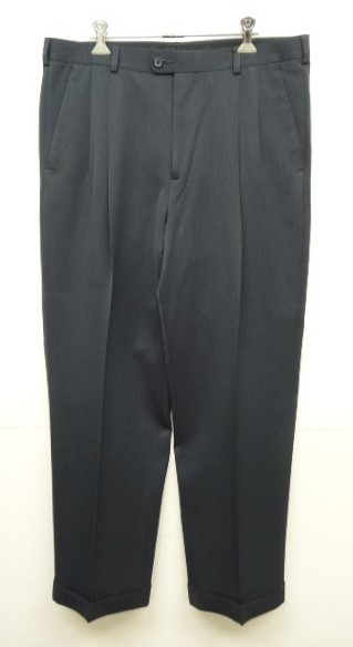 画像: 90'S PERRY ELLIS ツープリーツ スラックス ネイビー W32L30 (VINTAGE) 「Bottoms」 入荷しました。