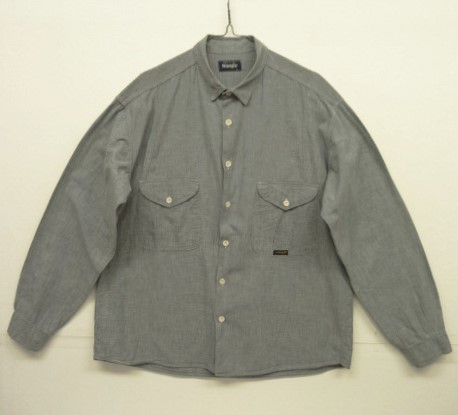 画像: 80'S WRANGLER フラップ付きポケット シャンブレーシャツ グレー イタリア製 (VINTAGE) 「L/S Shirt」 入荷しました。