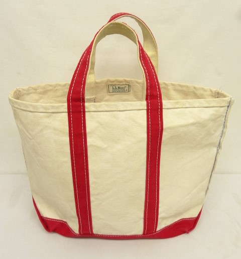 画像: 80'S LL Bean 2色タグ キャンバス トートバッグ レッド/オフホワイト USA製 (VINTAGE) 「Bag」 入荷しました。