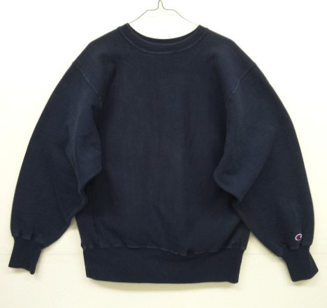 画像: 90'S CHAMPION "目無し" 刺繍タグ リバースウィーブ ネイビー MEXICO製 (VINTAGE) 「Sweat Shirt」 入荷しました。