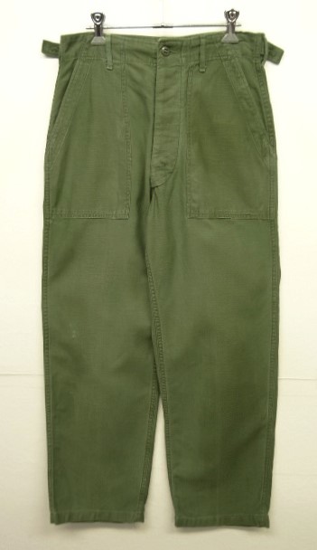 画像: 60'S アメリカ軍 US ARMY "OG107" 初期モデル コットンサテン 平ボタン ベイカーパンツ (VINTAGE) 「Bottoms」 入荷しました。