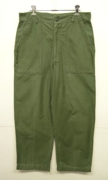 画像: 60'S アメリカ軍 US ARMY "OG107" コットンサテン ベイカーパンツ W32L29 (VINTAGE) 「Bottoms」 入荷しました。