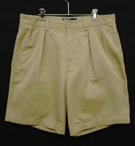 画像: 90'S RALPH LAUREN "TYLER SHORT" ツープリーツ チノショーツ ベージュ (VINTAGE) 「Shorts」 入荷しました。