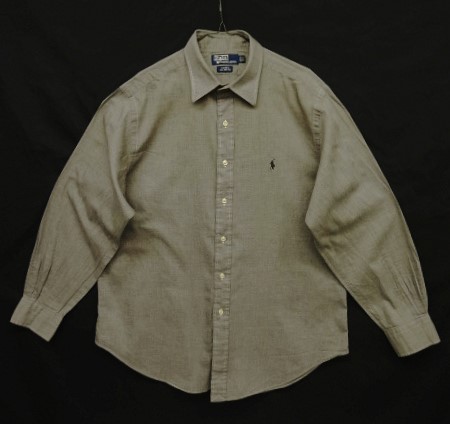 画像: 90'S RALPH LAUREN "ANDREW" コットンビエラ 長袖 シャツ グレー (VINTAGE) 「L/S Shirt」 入荷しました。