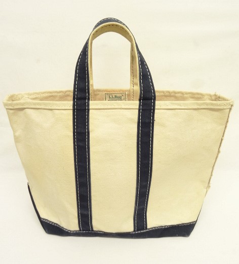 画像: 80'S LL Bean 2色タグ キャンバス トートバッグ ネイビー/オフホワイト USA製 (VINTAGE) 「Bag」 入荷しました。