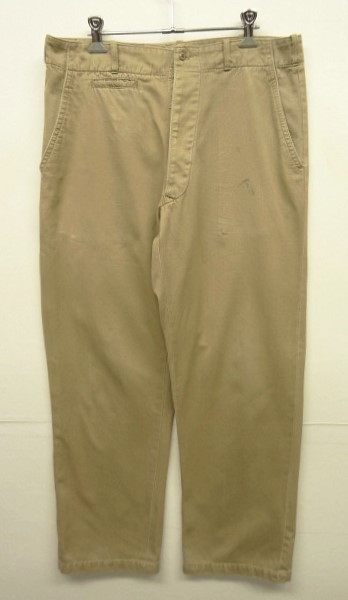 画像: 70'S ギリシャ軍 ボタンフライ ミリタリー チノパンツ ベージュ (VINTAGE) 「Bottoms」 入荷しました。