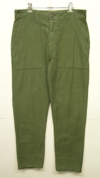 画像: 70'S アメリカ軍 US ARMY "OG107" コットンサテン ベイカーパンツ アルミジップ W34L31 (VINTAGE) 「Bottoms」 入荷しました。