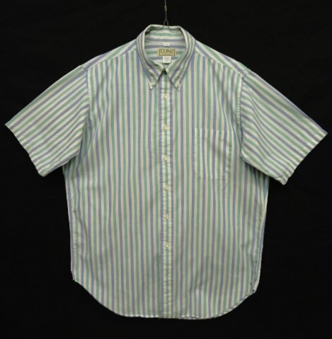 画像: 80'S LL Bean ポプリン 半袖 BDシャツ ストライプ USA製 (VINTAGE) 「S/S Shirt」 入荷しました。