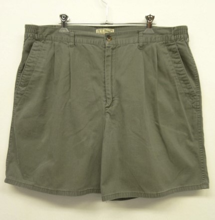 画像: 80'S LL Bean ツープリーツ チノショーツ カーキ TALONジップ USA製 (VINTAGE) 「Shorts」 入荷しました。