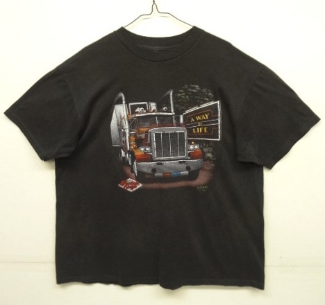 画像: 80'S TRUCKERS ONLY "3D EMBLEM" シングルステッチ 両面プリント 半袖 Tシャツ ブラック USA製 (VINTAGE) 「T-Shirt」 入荷しました。