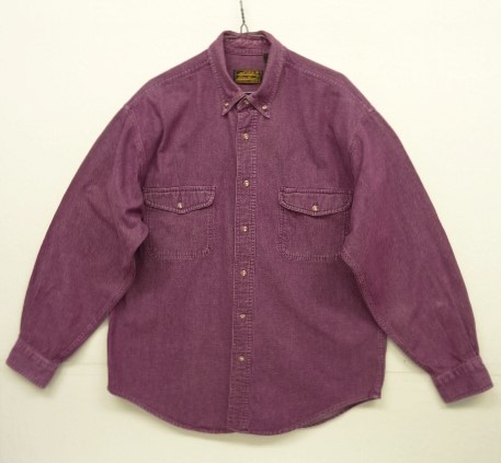 画像: 90'S EDDIE BAUER "黒タグ" デニム 長袖 BDシャツ ダークグレープ (VINTAGE) 「L/S Shirt」 入荷しました。