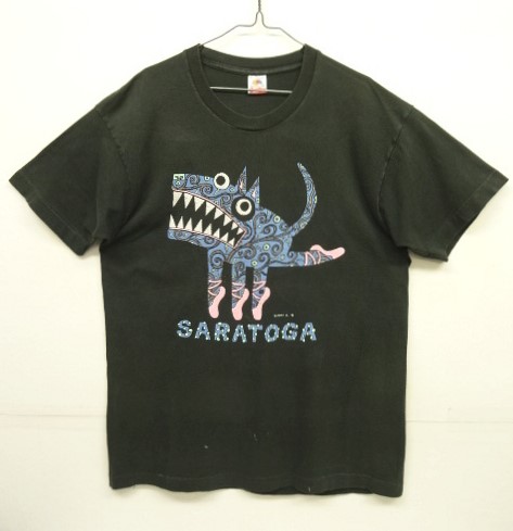 画像: 90'S SARATOGA シングルステッチ 半袖 Tシャツ ブラック USA製 (VINTAGE) 「T-Shirt」 入荷しました。