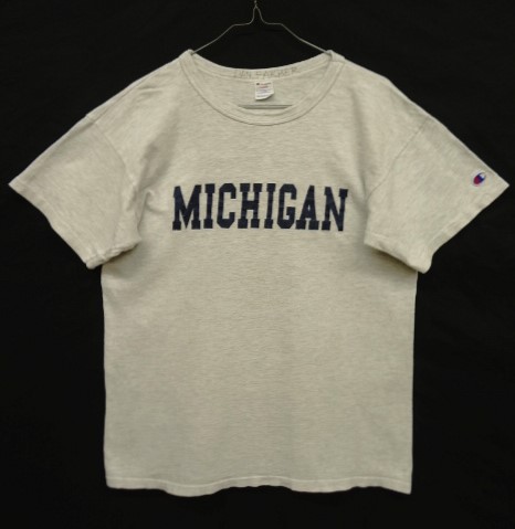 画像: 80'S CHAMPION "MICHIGAN" トリコタグ シングルステッチ 半袖 Tシャツ アッシュグレー USA製 (VINTAGE) 「T-Shirt」 入荷しました。