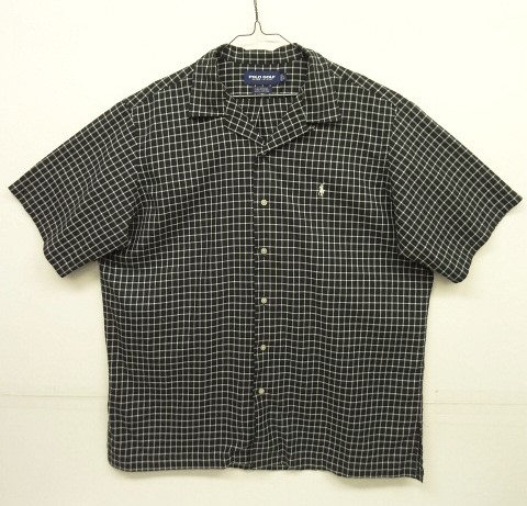 画像: 90'S RALPH LAUREN POLO GOLF "CALDWELL" コットン 半袖 オープンカラーシャツ グラフチェック (VINTAGE) 「S/S Shirt」 入荷しました。