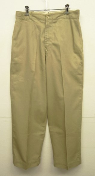 画像: 60'S アメリカ軍 US ARMY コットン/ポリ チノパンツ PRENTICEアルミジップ (VINTAGE) 「Bottoms」 入荷しました。