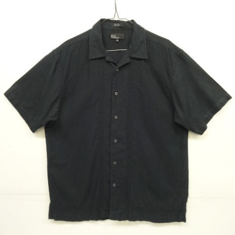 画像: MARC EDWARDS リネン/レーヨン 同色刺繍 半袖 オープンカラーシャツ ブラック (VINTAGE) 「S/S Shirt」 入荷しました。