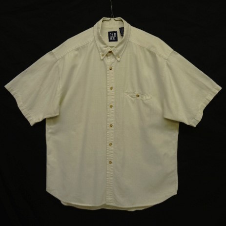 画像: 90'S GAP 旧タグ リネン/コットン 半袖 BDシャツ オフホワイト (VINTAGE) 「S/S Shirt」 入荷しました。