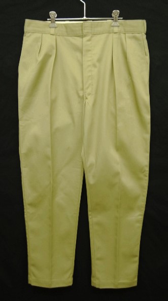 画像: 80'S DICKIES チビタグ ツープリーツ ワークパンツ ベージュ W36L32 USA製 (VINTAGE) 「Bottoms」 入荷しました。