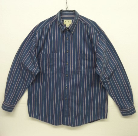 画像: 90'S EDDIE BAUER 長袖 BDシャツ ストライプ (VINTAGE) 「L/S Shirt」 入荷しました。