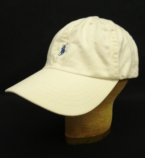 画像: 90'S RALPH LAUREN ロゴ刺繍 ベースボールキャップ ホワイト USA製 (VINTAGE) 「Cap」 入荷しました。