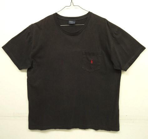 画像: 90'S RALPH LAUREN シングルステッチ ポケット付き 半袖 Tシャツ ブラック (VINTAGE) 「T-Shirt」 入荷しました。