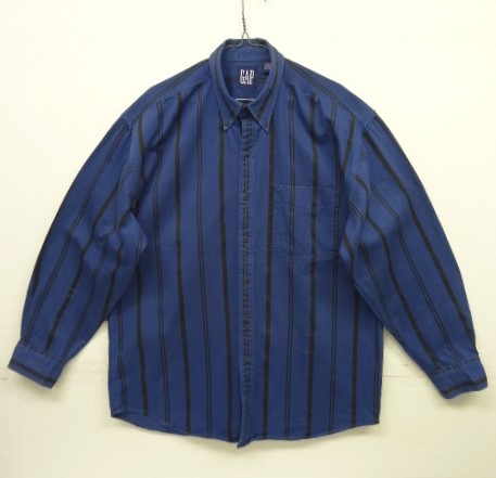 画像: 90'S GAP 旧タグ コットン 長袖 BDシャツ ストライプ (VINTAGE) 「L/S Shirt」 入荷しました。