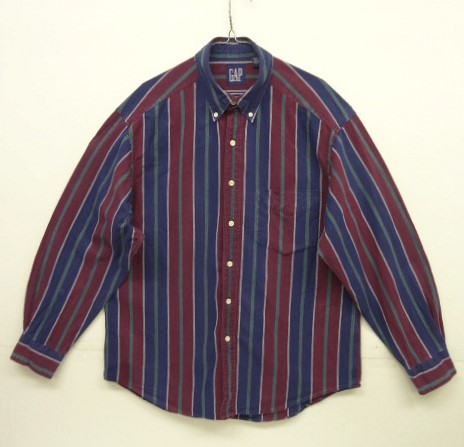 画像: 90'S GAP 旧タグ コットン 長袖 BDシャツ ストライプ (VINTAGE) 「L/S Shirt」 入荷しました。