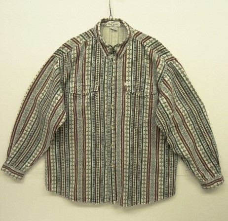 画像: 90'S GUESS by GEORGES MARCIANO コットン 長袖 シャツ トライバル柄 USA製 (VINTAGE) 「L/S Shirt」 入荷しました。