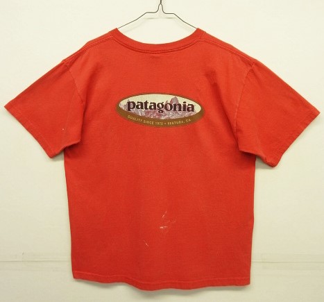 画像: 90'S PATAGONIA 黒タグ オーバルロゴ バックプリント 半袖 Tシャツ オレンジ USA製 (VINTAGE) 「T-Shirt」 入荷しました。