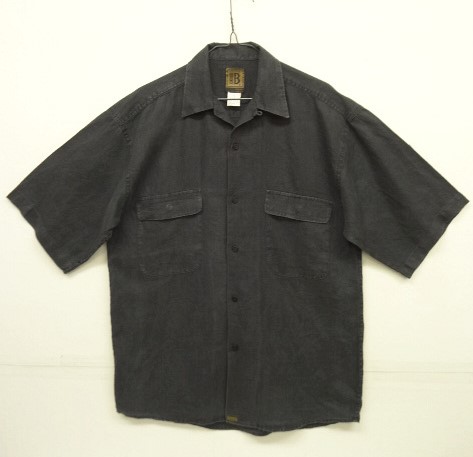 画像: BRUNO リネン 半袖 オープンカラーシャツ ブラック (VINTAGE) 「S/S Shirt」 入荷しました。