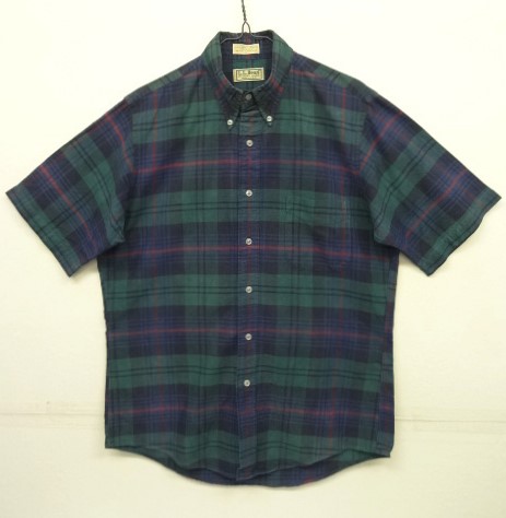 画像: 80'S LL Bean オックスフォード 半袖 BDシャツ チェック柄 USA製 (VINTAGE) 「S/S Shirt」 入荷しました。