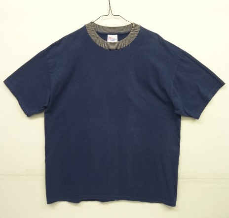 画像: 90'S HANES ボーダー襟リブ 半袖 Tシャツ ネイビー (VINTAGE) 「T-Shirt」 入荷しました。