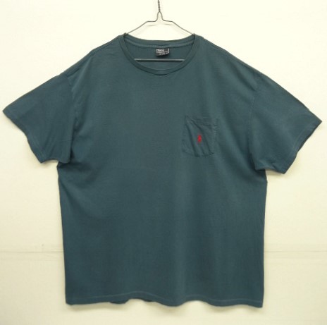 画像: 90'S RALPH LAUREN シングルステッチ 耳付きポケット 半袖 Tシャツ ダークブルー USA製 (VINTAGE) 「T-Shirt」 入荷しました。