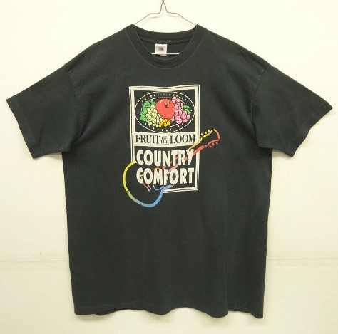 画像: 90'S FRUIT OF THE LOOM "COUNTRY COMFORT" シングルステッチ 半袖 Tシャツ ブラック USA製 (VINTAGE) 「T-Shirt」 入荷しました。