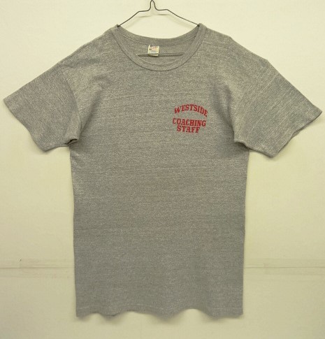 画像: 80'S CHAMPION "WESTSIDE COACHING STAFF" トリコタグ 88/12 Tシャツ 杢グレー USA製 (VINTAGE) 「T-Shirt」 入荷しました。